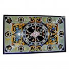 5'x3' Italian Marble Inlaid Breakfast Center Table Top Inlay Home Interior E964A