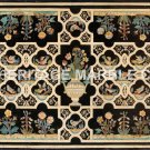 6'x3' Black Marble Dining Center Conference Table Top Marquetry Inlaid H4830A