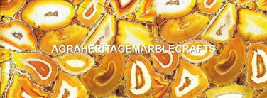 Beautiful Marble Dinette Table Top Glow Agate Stone Art Mosaic Home Decor H5587