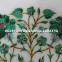 Marble Dry Fruit Bowl Malachite Floral Inlay Pietradure Kitichen Art Gifts H1402
