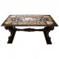 Marble Breakfast Table Butterfly Floral Collectible Inlay Marquetry Decor E637