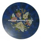 Marble Center Coffee Mosaic Table Top Lapis Lazuli Inlay Home Decorate Art H2039