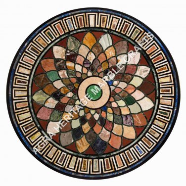 Attractive Design Marble Round Dining Room Table Top Inlay Garden Decor E470