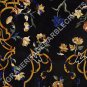 Black Marble Dining Table Top Marquetry Floral Inlay Stone Furniture Decor E607