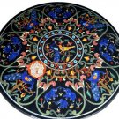 Black Marble Round Dining Table Top Pietra Dura Inlay Design Hallway Decor H451 Black Marble Round Dining Table Top Pietra Dura Inlay Design Hallway Decor H451