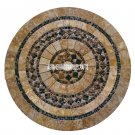 Marble Coffee Table Top Mosaic Precious Stone Inlay Halloween Garden Decor H4023