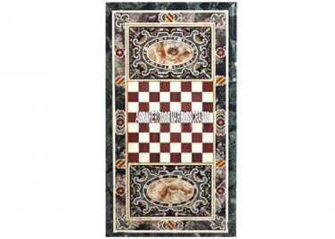 Marble Big Chess Table Top Pietradura Inlay Art Handmade Housewarming Gift H3806