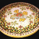 Marble Top Dining Table Floral Mosaic Rare Inlaid Hallway Occasional Decor H3813
