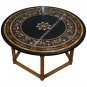 Marble Living Room Round Table Top Multi Marquetry Inlay Occasional Decor E620