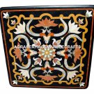 Black Marble Square Coffee Table Top Inlay WorkMosaic Halloween Furniture H2891