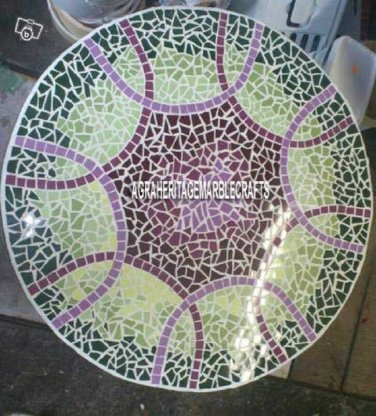 White Marble Center Coffee Table Malachite Inlay Design Outdoor Home Decor H4026