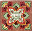 Marble Dining Side Table Top Mosaic Inlay Floral Design Living Room Decor H3910