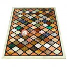 Marble Dining Center Table Top Multi Mosaic Inlay Stunning Occasional Decor E613