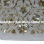 48"x48" White Marble Coffee Table Top Mother of Pearl Art Home Decor H1271