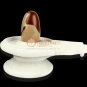 White Stone Marble Yoni Base Shiva Lingam Statue Handmade Temple Decor E1366