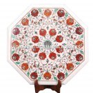 Marble Center Coffee Table Top Carnelian Gems Inlay Marquetry Home Gifts H1703