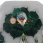 6"x6" Marble White Handmade Wall Tile Malachite Inlay Floral Living Room Decor