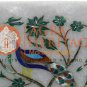 12" Marble Handmade Wall Decor Tile Pauashell Inlaid Floral Design Veterans Gift