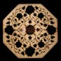 12"x12" Marble Top Wall Tile Malachite Inlay Floral Marquetry Arts Outdoor Decor