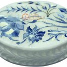 Personalized Marble Jewelry Inlay Box Filigree Design Lapis Lazuli Stone E1993