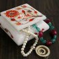 3"x3" Marble White Jewelry Vintage Box Carnelian Floral Design Handmade Gift Art
