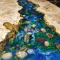 Custom river epoxy table l EPOXY DINING TABLE l Natural Wood Walnuts Table Decor
