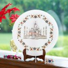 White Marble Office Decorative Plate White Mother of Pearl Inlay Work Wall Plate White Marble Office Decorative Plate White Mother of Pearl Inlay Work Wall Plate