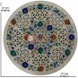 12"x12" Marble Side Table With 15" Stand Multi Stone Floral Art Handmade Gifts