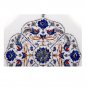 12" White Marble Coffee Table Top Lapis Lazuli Inlay Floral Peacock Decor E111