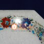 18" Marble Coffee Center Table Top Floral Inlay Marquetry Furniture Decor H013
