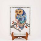 13"x10" Marble White Custom Kitchen Table Top Owl Multi Stone Unique Arts Decor