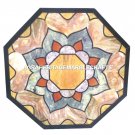 24" Marble Coffee Center Table Top Stone Inlay Marquetry Furniture Decor H2899