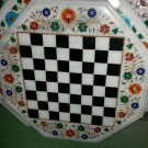 24" Marble Coffee Table Top Chess Design Mosaic Inlaid PietraDura Handmade Gift 24" Marble Coffee Table Top Chess Design Mosaic Inlaid PietraDura Handmade Gift