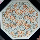 15" White Marble Bedroom Center Table Top Inlay Marquetry Art Center Decor E1021