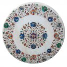24" Marble Coffee Table Top Multi Stunning Inlay Floral Art Christmas Gift Decor