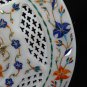 11" Grill Marble Plate Lapis Lazuli Multi Floral Inlay Handicraft Art Gift Decor