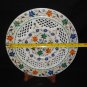 11" Grill Marble Plate Lapis Lazuli Multi Floral Inlay Handicraft Art Gift Decor