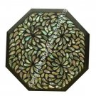 14" Octagon Marble Kitchen Center Table Top Pauashell Inlay Hallway Decor H3381A