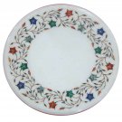 12" Marble Coffee Table Top Pietra Dura Marquetry Stone Inlay Stone Art Decor