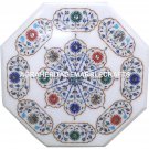 12" Marble Side Coffee Table Marquetry Inlay Pietra Dura Bedroom Decor H3018