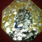 12" Marble Center Coffee Table Top Mother of Pearl Inlay Peacock Art Decor H3415