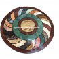 18" Marble Round inlaid Fine Coffee Table Top Marquetry Gifts For Home Decor