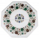 Marble Coffee Kitchen Table Top Floral Handicraft Inlay Housewarming Gift H1432