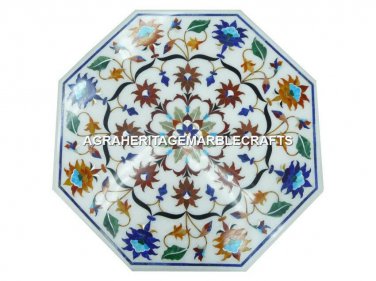 White Marble Coffee Table Marble Center Table Pietradure Inlay Home Decor H3066