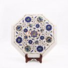 Marble Top Coffee Table Handmade Lapis Marquetry Fine Floral Art Home Depot Gift