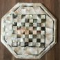 12" Marble Real Mop Inlay Stone Chess Table Top Blocks Art Housewarming Gifts