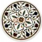 12"x12" Marble Wall Decor Tile Carnelian Marquetry Floral Art Living Room Decor