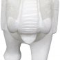 4" Marble Handmade Trunk Up Elephant Statue Filigree Inlaid New Year Eve Gifts