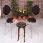 15" Marble Black Custom Table Top Carnelian Pietradura Floral Art Veterans Gifts