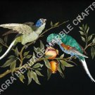 3'x2' Black Marble Dining Custom Table Top Marquetry Inlay Bird Home Decor H5056